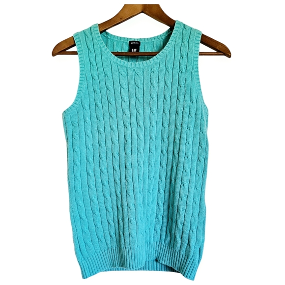 GAP Sweaters - Gap Cable Knit Sweater Vest Turquoise Blue Size M